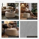 Ver imagem 3 de Puff Mezza Central Redondo Decorativo para Sala Orgânico Confortável e Reforçado Bouclé