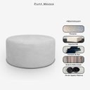Ver imagem 4 de Puff Mezza Central Redondo Decorativo para Sala Orgânico Confortável e Reforçado Bouclé