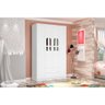 Guarda Roupa Infantil 4 Portas 2 Gavetas Branco Alvin - 2