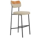 Ver imagem 6 de Kit 04 Banquetas Alta Bar Cozinha Sala Jantar Whisky Elira L02 Couríssimo Whisky Linho Bege - Lyam