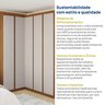 Guarda-Roupa Modulado 3 Peças 5 Portas Arani CabeCasa MadeiraOriginals - 12