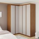 Ver imagem 1 de Guarda-Roupa Modulado 3 Peças 5 Portas Arani CabeCasa MadeiraOriginals Marrom/Cinamomo/Off White