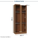 Ver mais imagens de Guarda-Roupa Modulado 3 Peças 5 Portas Arani CabeCasa MadeiraOriginals Marrom/Cinamomo/Off White