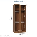 Ver mais imagens de Guarda-Roupa Planejado 3 Peças 5 Portas Arani CabeCasa MadeiraOriginals Marrom/Cinamomo/Off White