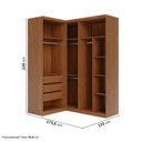 Ver imagem 4 de Guarda-Roupa Modulado 3 Peças 5 Portas Arani CabeCasa MadeiraOriginals