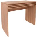 Ver imagem 7 de Escrivaninha Mesa de Escritório 90 Cm 1 Gaveta Ripado Amêndoa