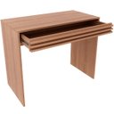 Ver imagem 3 de Escrivaninha Mesa de Escritório 90 Cm 1 Gaveta Ripado Amêndoa