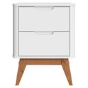 Ver imagem 7 de Mesa de Cabeceira 2 Gavetas Pes Madeira 50 cm Vicenza Branco Dcasa