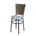 Ver imagem 3 de 6 Cadeiras para Mesa Preta Hawai Avelã Assento Floral Cor:floral Branco