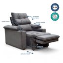 Ver imagem 7 de Poltrona do Papai Reclinável Retrátil Bonari Veludo Cinza Grafite - Loja Sheep