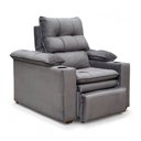 Ver imagem 4 de Poltrona do Papai Reclinável Retrátil Bonari Veludo Cinza Grafite - Loja Sheep