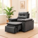 Ver imagem 2 de Poltrona do Papai Reclinável Retrátil Bonari Veludo Cinza Grafite - Loja Sheep