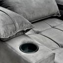 Ver imagem 6 de Poltrona do Papai Reclinável Retrátil Bonari Veludo Cinza Grafite - Loja Sheep