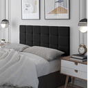 Ver imagem 1 de Cabeceira Painel Estofada Casal 140cm Dobrável Cama Box Padrão Calipha Preto Corino