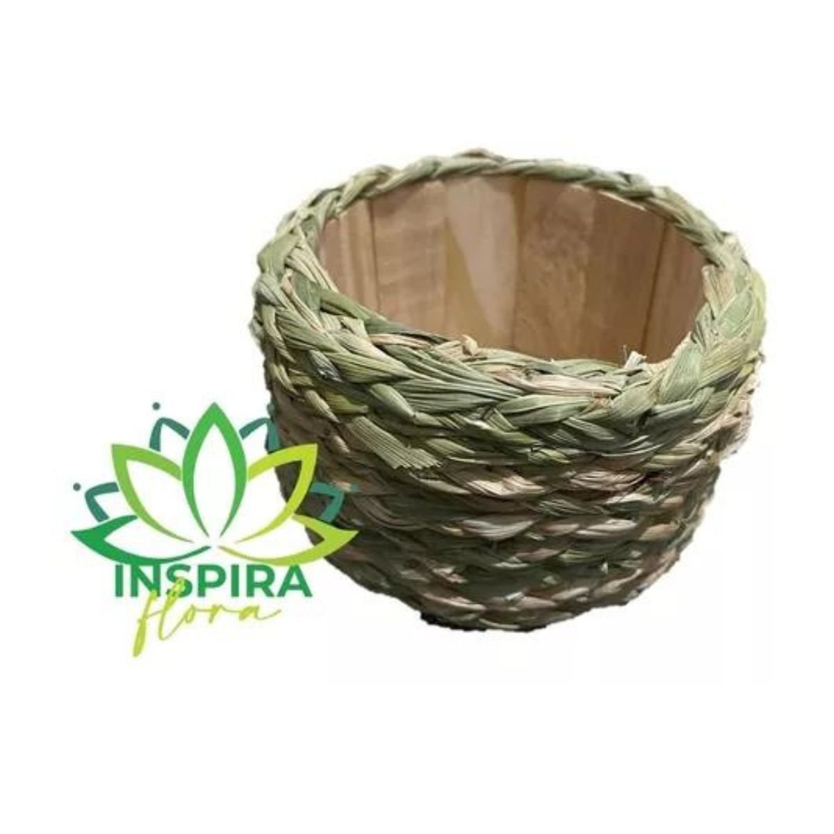 Kit Cesto Vaso Palha Sisal Decoração Casa Sala Rustico Artes - 5