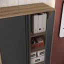 Ver mais imagens de Conjunto Escritório Office Completo 4 Peças, Armário Alto 4 Portas e Armário Baixo 4 Portas