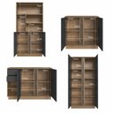 Ver imagem 4 de Conjunto Escritório Office Completo 4 Peças, Armário Alto 4 Portas e Armário Baixo 4 Portas