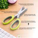 Ver imagem 4 de Tesoura Inox para Picar Alimentos Temperos e Ervas 5 Lâminas