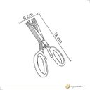 Ver imagem 5 de Tesoura Inox para Picar Alimentos Temperos e Ervas 5 Lâminas