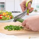 Ver imagem 6 de Tesoura Inox para Picar Alimentos Temperos e Ervas 5 Lâminas