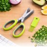 Tesoura Inox para Picar Alimentos Temperos e Ervas 5 Lâminas - 7
