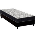 Ver imagem 1 de Conjunto Box Solteiro: Colchão Anatômico Ortobom D45 Airtech 150 + Base Crc Suede Black (78x188)