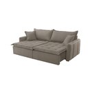 Ver imagem 1 de Sofá Cama Veludo em Madeira Eucalipto 280cm Meu Sofá Online B002 Veludo Capuccino