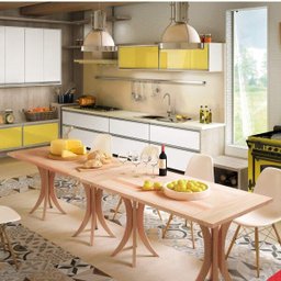 Mesa de Jantar Retangular em Madeira Maciça Rima Madebal - 2 Mesa de Jantar Retangular em Madeira Maciça Rima Madebal - 2