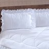 Cobre Leito Queen Jaspe Microfibra 3 peças Branco Lilly Home Enxovais Cobre leito Jaspe - 2