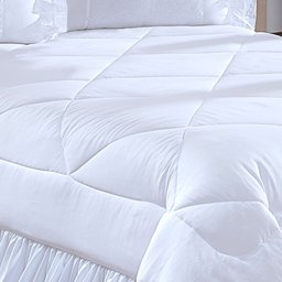 Cobre Leito Queen Jaspe Microfibra 3 peças Branco Lilly Home Enxovais Cobre leito Jaspe - 4