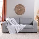 Ver imagem 6 de Xale para Sofá Manta Grid Jacquard 2,10m x 1,35m com Franja 60% Algodão / 40% Poliéster Tecido: Xale