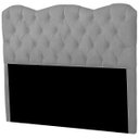 Ver imagem 5 de Cabeceira Casal Queen Estofada para Cama Box Verona Veludo Cinza
