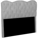 Ver imagem 4 de Cabeceira Casal Queen Estofada para Cama Box Verona Veludo Cinza