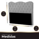 Ver imagem 6 de Cabeceira Casal Queen Estofada para Cama Box Verona Veludo Cinza