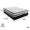 Ver imagem 3 de Cama Box e Colchão Berlim Molas Ensacadas Casal Probel: Preto