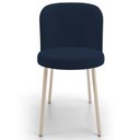 Ver imagem 3 de Kit 02 Cadeiras para Sala de Jantar Cozinha Estofada Gavi Arena L02 Suede Azul Marinho - Lyam Decor