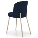 Ver imagem 7 de Kit 02 Cadeiras para Sala de Jantar Cozinha Estofada Gavi Arena L02 Suede Azul Marinho - Lyam Decor