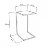 Mesa Lateral L35 X A64cm 27820 Steel Quadra Artesano - Hanover/dourado - 3