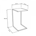 Ver imagem 3 de Mesa Lateral L35 X A64cm 27820 Steel Quadra Artesano - Hanover/dourado