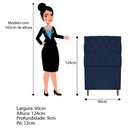 Ver imagem 4 de Kit Cabeceira Calçadeira Liverpool 90cm Solteiro Azul