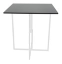 Ver imagem 3 de Mesa Jantar Prime Compacta Branca Quadrada de Madeira Preta 4 Cadeiras BF Decor