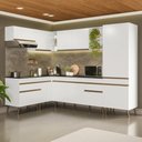 Ver imagem 1 de Armário Cozinha Modulada Completa de Canto 7 Peças Florença Multimóveis MP2461 Branco