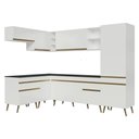 Ver imagem 7 de Armário Cozinha Modulada Completa de Canto 7 Peças Florença Multimóveis MP2461 Branco