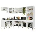 Ver imagem 5 de Armário Cozinha Modulada Completa de Canto 7 Peças Florença Multimóveis MP2461 Branco