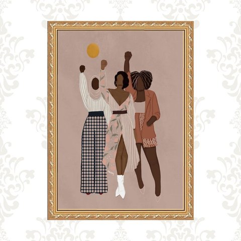 Quadro Moldura Dourada Viva a Diversidade 24x18cm:com Acetato