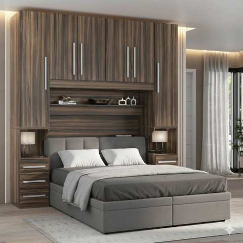 Guarda-Roupa de Casal com Espaço para Cama Box King Size 1220SK San Remo