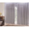 Cortina linho tecido 2,80x2,50 Para Trilho Suíço:Cinza - 2