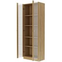Ver imagem 6 de Armário Escritório Home Office 2 Portas de Vidro 4 Prateleiras Cannes 171cm T01 Amêndoa - Lyam