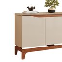 Ver imagem 3 de Buffet Aparador 3 Portas em Mdf com Pés em Mdf Joile Freijó/off White - Mabe Magazine