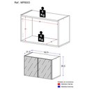 Ver imagem 3 de Aparador Buffet Suspenso com Espelhos 2 Portas Multimóveis Mp8003